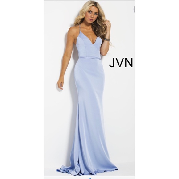 baby blue formal gown